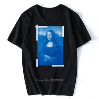 Fashion Cotton Mens Mona Lisa Printing Tee Top Men Summer Luxury Designer Tshirt Casual T-Shirt Streetwear Harajuku