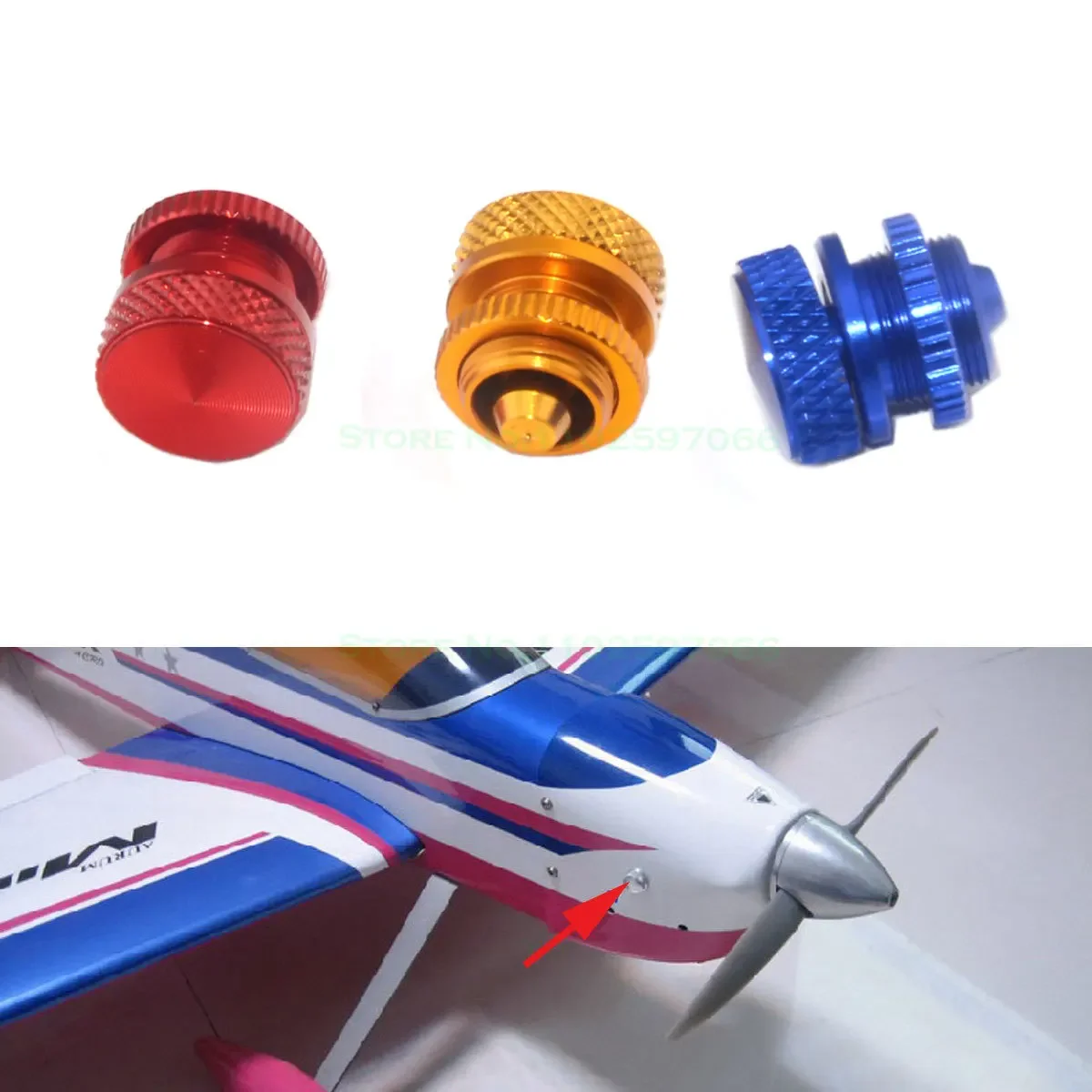 2pcs Aluminum Alloy KUZA Fueller Oiler Fixed Wing Fuel Charger Fueler for RC Airplane 2.5-3.5mm Oil Tube