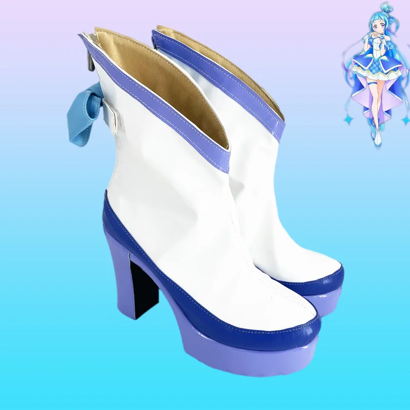 

Pretty Cure Cure Wink Женская обувь для косплея Aokaze Nana Cos Обувь Сапоги