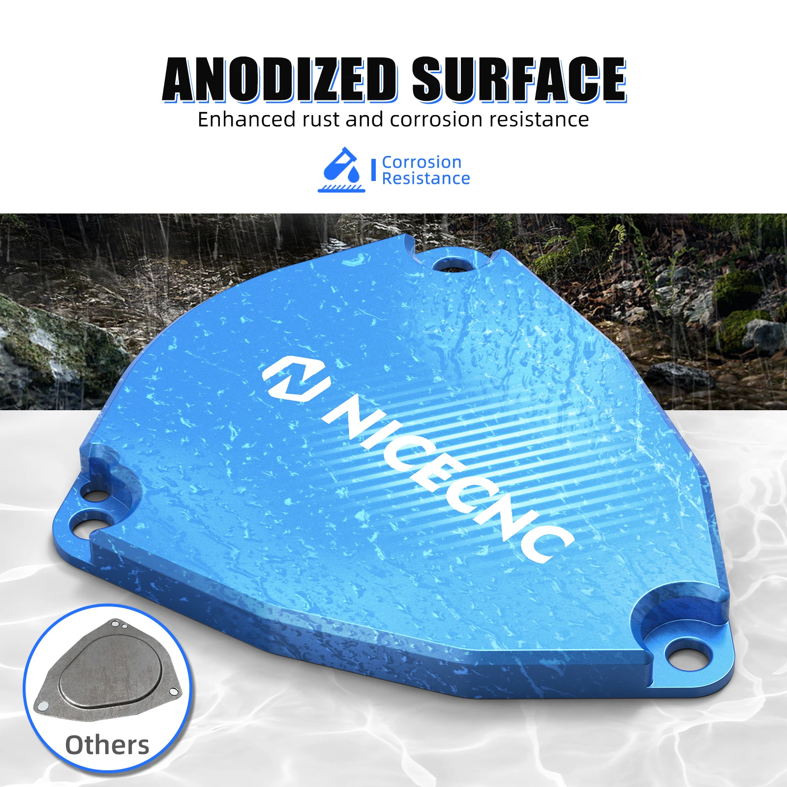 NICECNC ATV Drosselklappengehäuse-Abdeckkappe, Schutz für Yamaha Raptor 700 2012–2023, Raptor 700R 2016–2024, 2019, Raptor 700 700 R, Aluminium – Detail 7