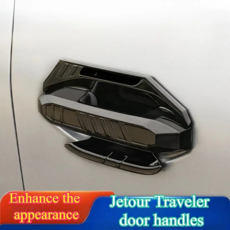 

For Jetour Traveller T2 Door Handle Covers Chrome Trim for Front Rear Tailgate Accessories Custom Fit 2023 2024 2025 New Arrival
