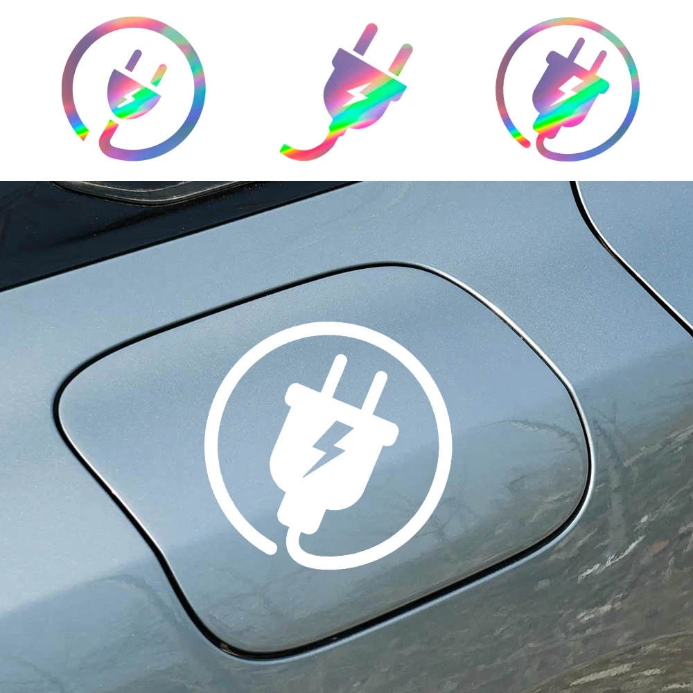 Elektrischer Stecker-Blitzzeichen Persönlichkeitsgrafiken Kreative Dekorfolie Vinyl-Aufkleber Auto-Dekor-Sticker Tuning-Zubehör