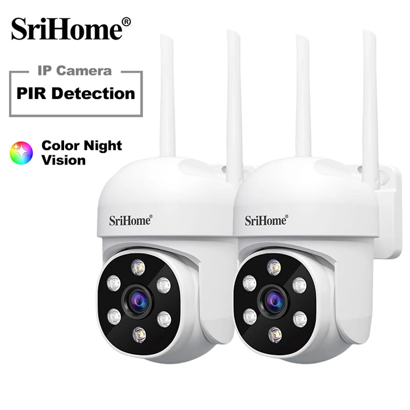 srihome pecas 2mp ptz wifi camera pessoa detectar sem fio cctv camera de vigilancia de video protecao seguranca em casa ip cam 01