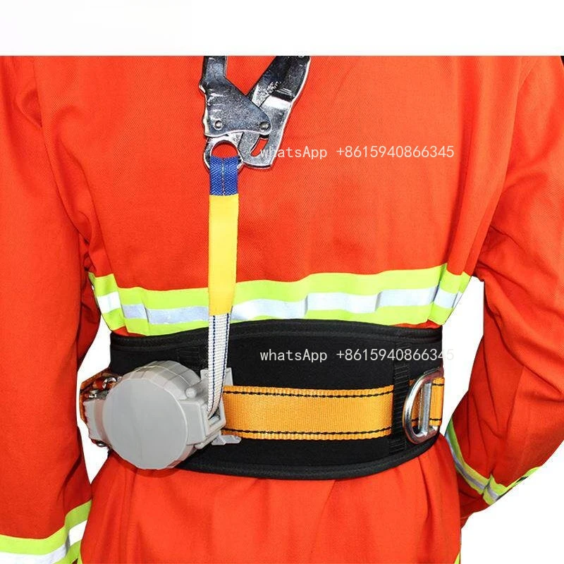 Aerial work protective speed differential seat belt, anti-fall single waist retractable seat belt