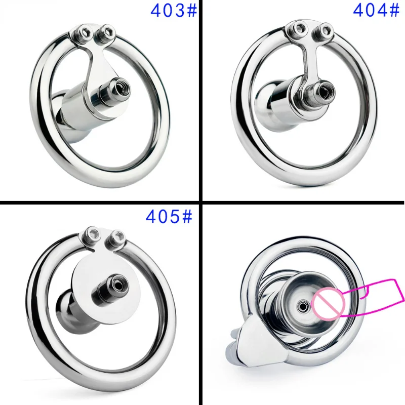 Flat Urine Rest Stainless Steel Chastity Weight Lock Male Sex Toy Erotic Control Anti-escape Chastity Cage Available with Dildo