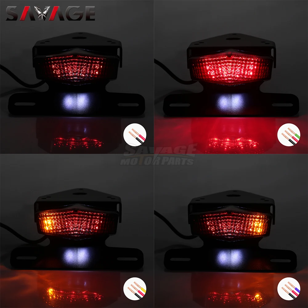 License Plate Holder LED Tail Light For HONDA XR250R XR400R XR400 XR250 Motard Motorcycle Accessories Tail Tidy Fender Bracket