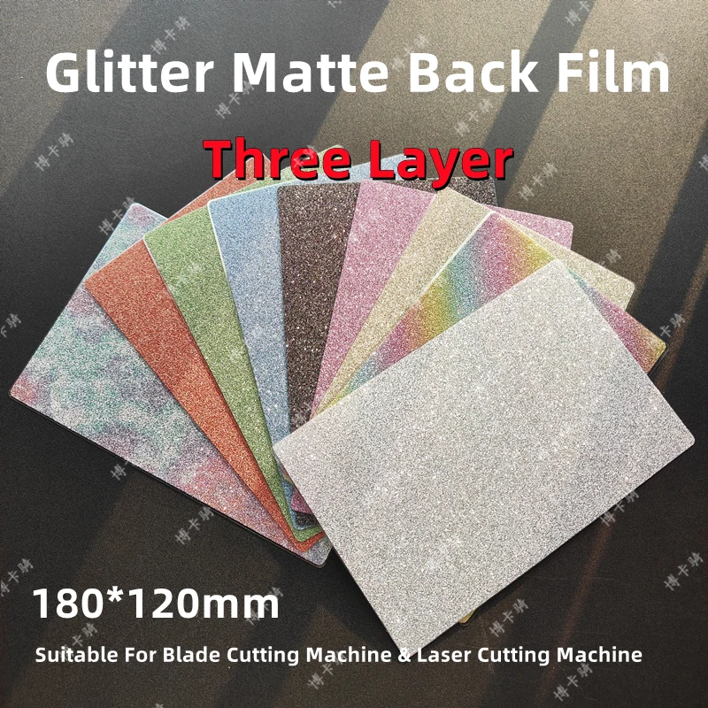 

10-50pcs Mixed Glitter Matte Back Film For iPhone Screen Protector Universal Film Decorative Back Stickers For Film Cutter