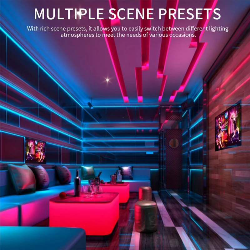 ABFN-T8K Музыка + DMX-консоль 8-канальный порт с микрофоном вход/аux в SPI-TTL Контроллер светодиодной ленты для WS2811 WS2812B