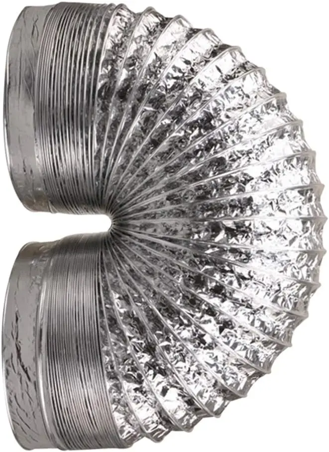 

7 Inch 5 Feet Flexible Aluminum Dryer Vent Hose for HVAC Heating and Ventilation Ducting