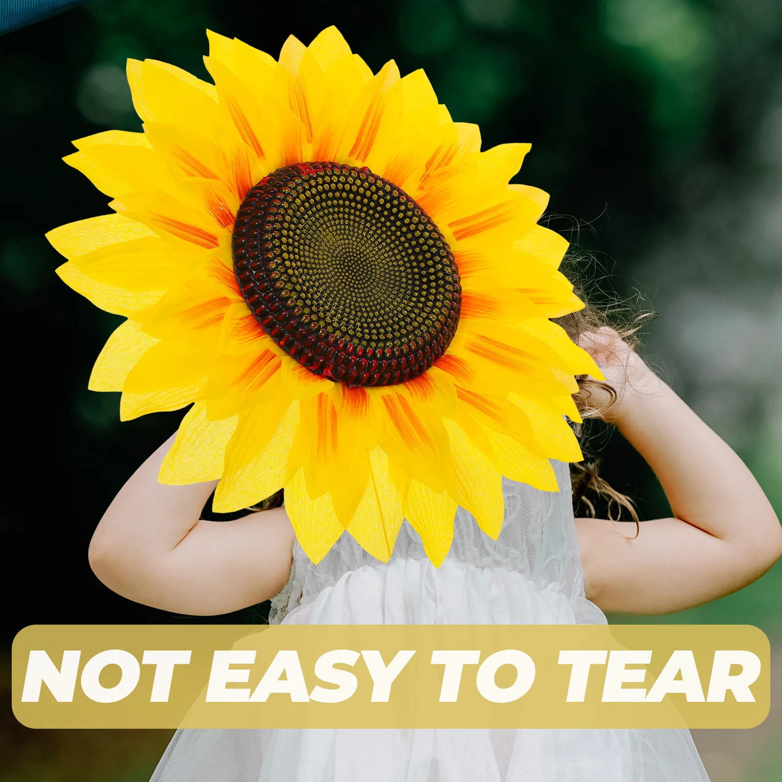 2개 세트 휴대용 가짜 해바라기 머리 장식 가벼운 대형 해바라기 장식품 무용 공연 파티 사진 촬영용