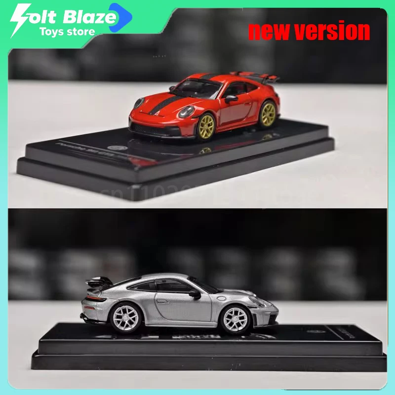 

PARA 1/64 Porsche 911 GT3 992 2025 литая под давлением модель автомобиля из сплава, имитация статической комнаты, модель автомобиля для мальчика, коллекционный автомобиль, подарки