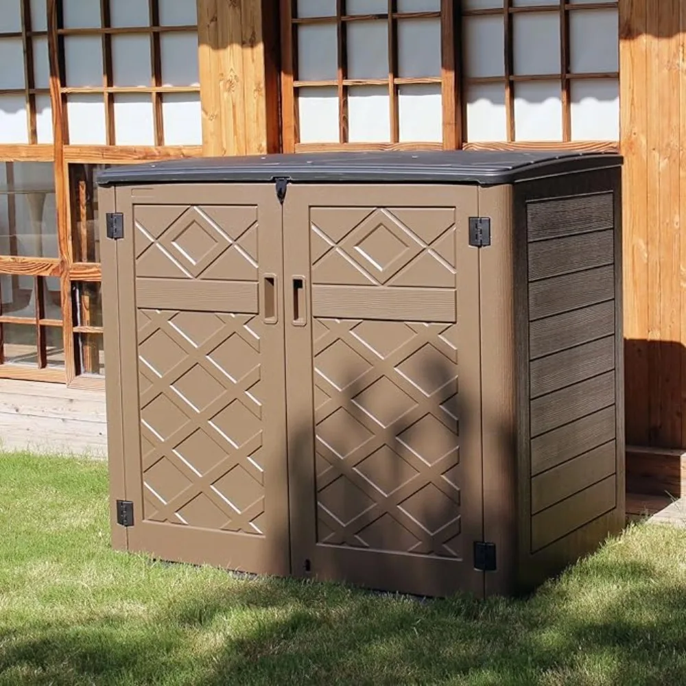 Outdoor Storage Sheds, Large Resin Outdoor Storages Cabinet for Patio Furniture, Grill and Gardening Tools, Storage Sheds