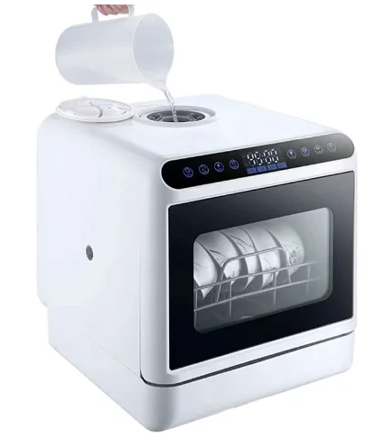 Mini Automatic Electric Dishwasher for Kitchen Portable and Compact Household Design
