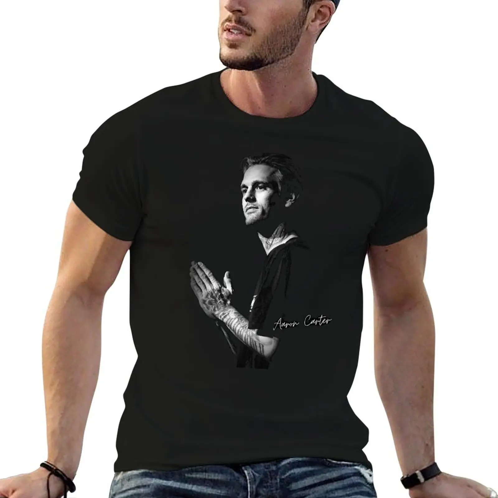 Aaron Carter T-Shirt Outdoor Sports Lightweight Tee
