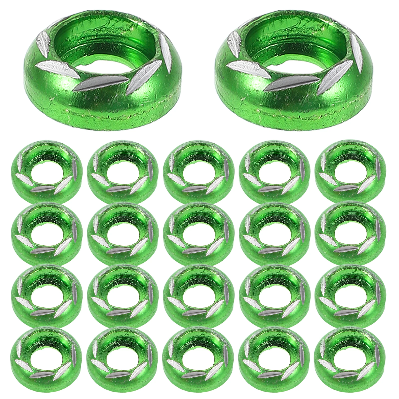 

50pcs Motorcycle Screw Gasket Aluminum Alloy Decorative Bolt Nuts Wear Resistant Vibration Proof Universal Fit For Engine Bay