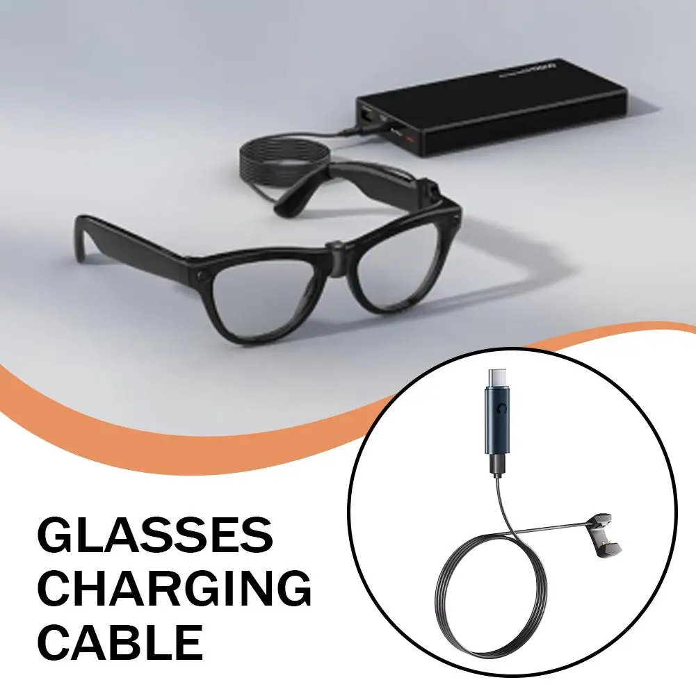 Magnetic Charging Cable For Meta Smart Glasses Visual charging indicator light Type‑C Fast Charger Cord Replacement Power Wire