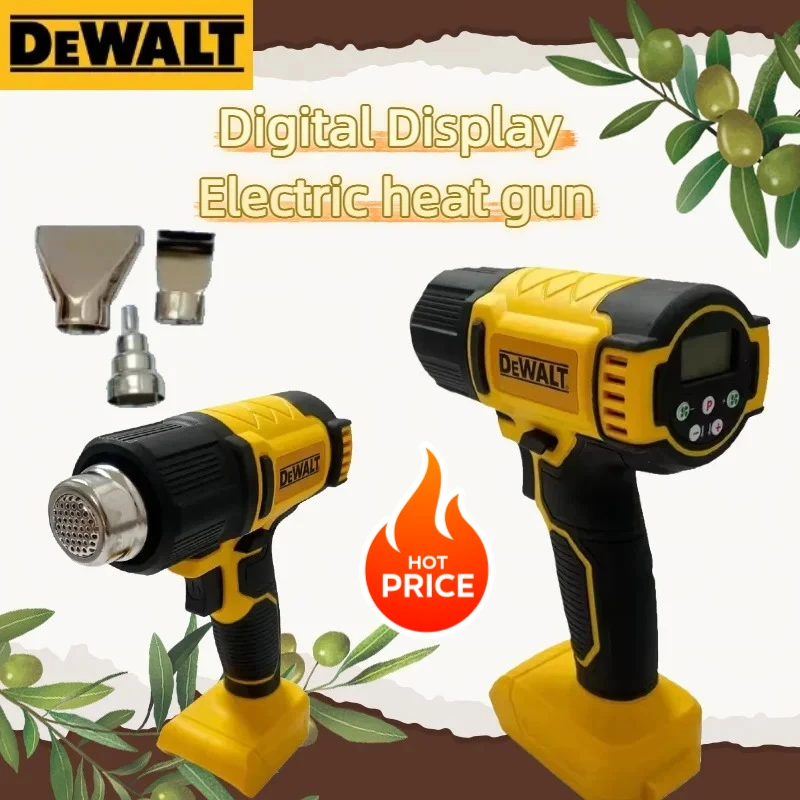 

DEWALT Heat Gun Shrink Wrapping Tool Cordless Hot Air Gun Electric Air Dryer Soldering Thermal Blower For DEWALT 20V Battery
