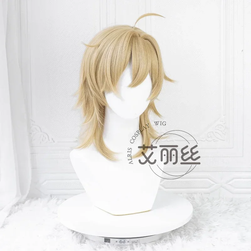 Hakaze Kaoru Cosplay Wig Game ES Ensemble Stars Hakaze Kaoru Short Flax Gold Heat Resistance Hair Hakaze Kaoru Wigs MN7