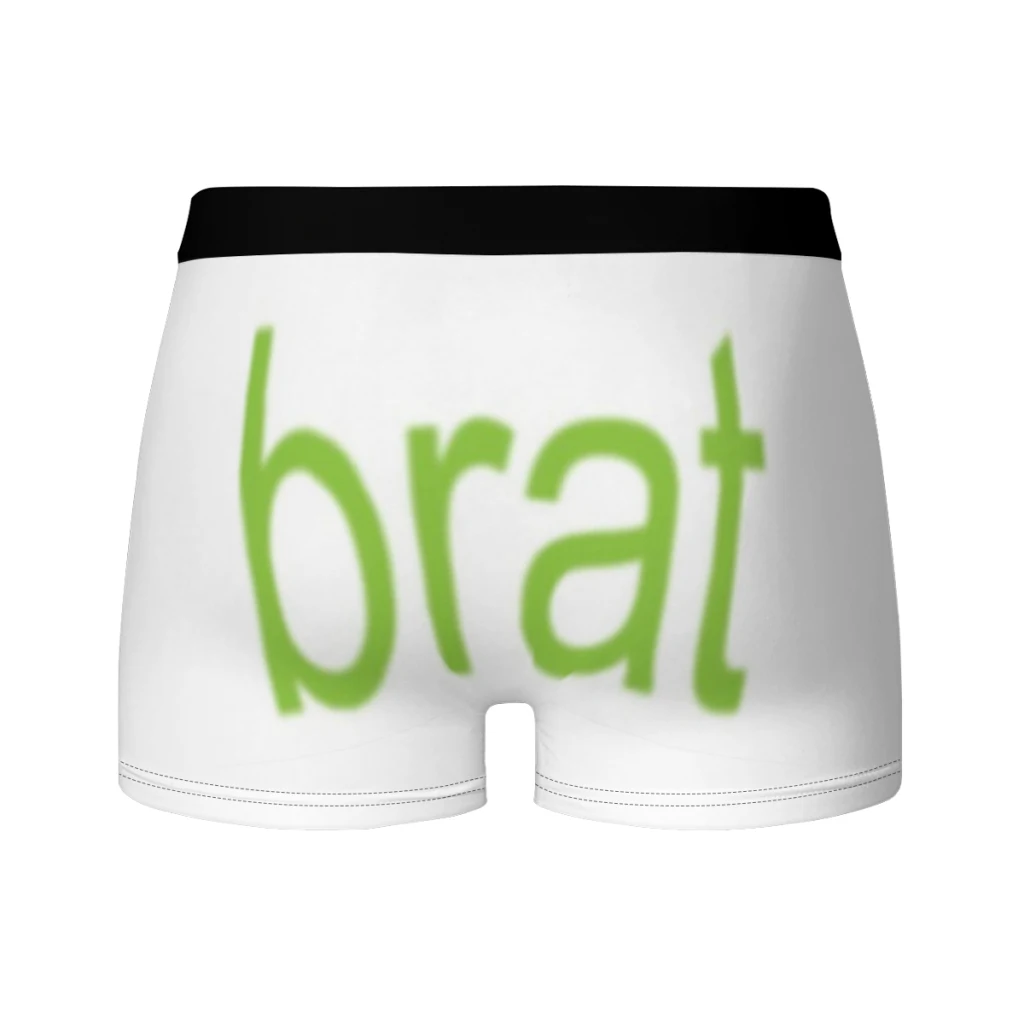 brat - Charli XCX Album cover art - green Boxer Men's Panties Underpants Male  Breathable Man Boxershorts Underwear For Men