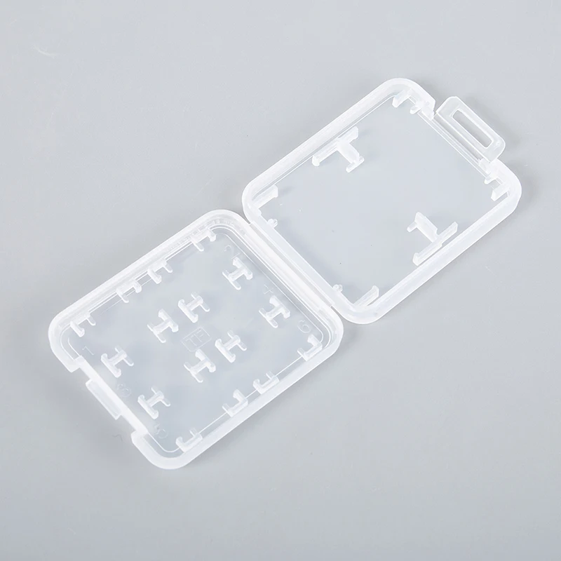 

1Pc 8 in 1 TWaterproof Transparent Protector Holder Micro Box ForSD/SDHC/TF/MS Memory Card Storage Case Box Bag Plastic Boxes