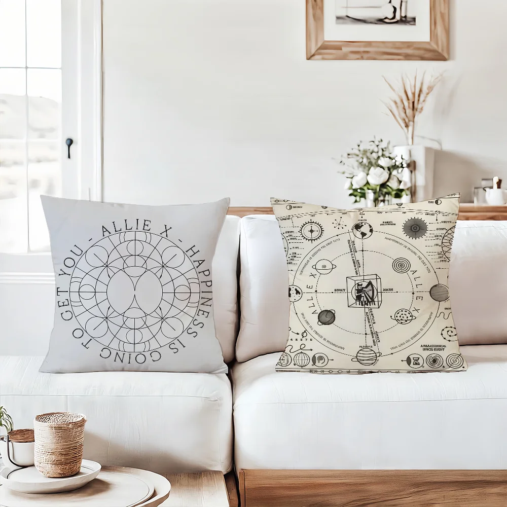 غطاء وسادة للمغني A-Allie X Happiness ls Going to Get You وسائد مكتبية مناسبة لوسادة تزيين غرفة نوم السيارة #3