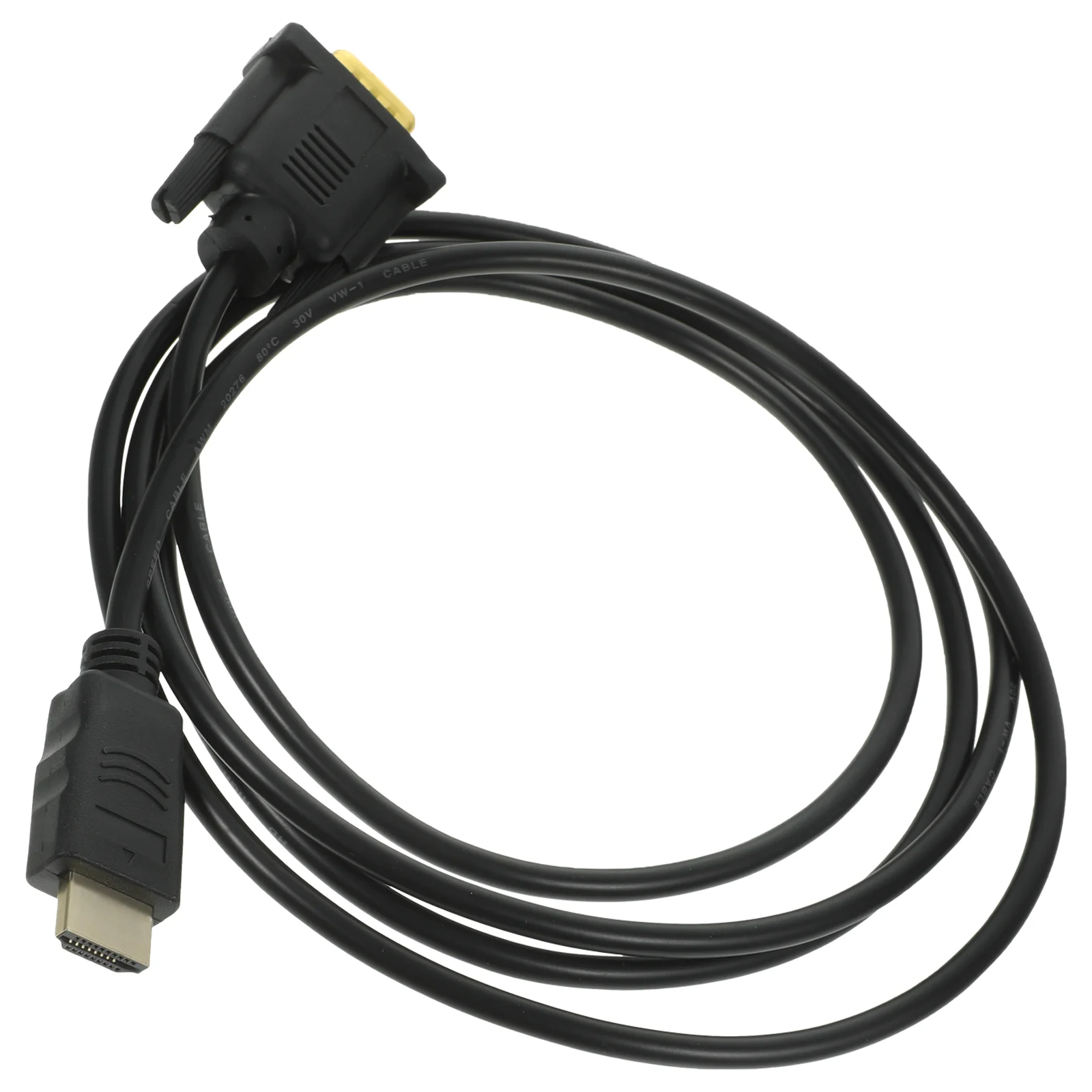 to Cable 15 Pin Black Video Adapter for Home Office School Stable Connection Hot Swap To Adapter Compatible