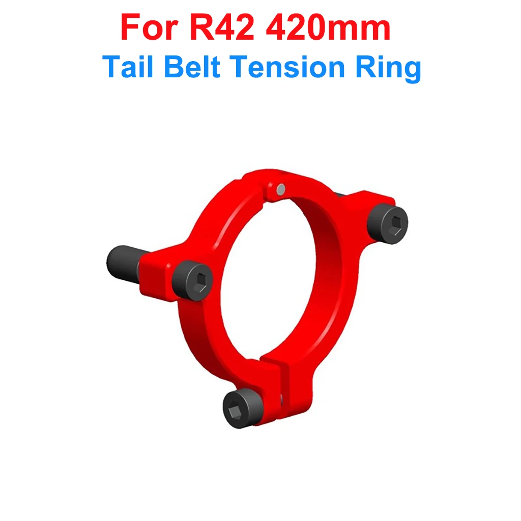 ALZRC DIY R42 FBL 키트 RC 헬리콥터 교체 부품, 유리 섬유 페인팅 캐노피, 옐로우 오렌지, R42 테일 벨트 텐션 링