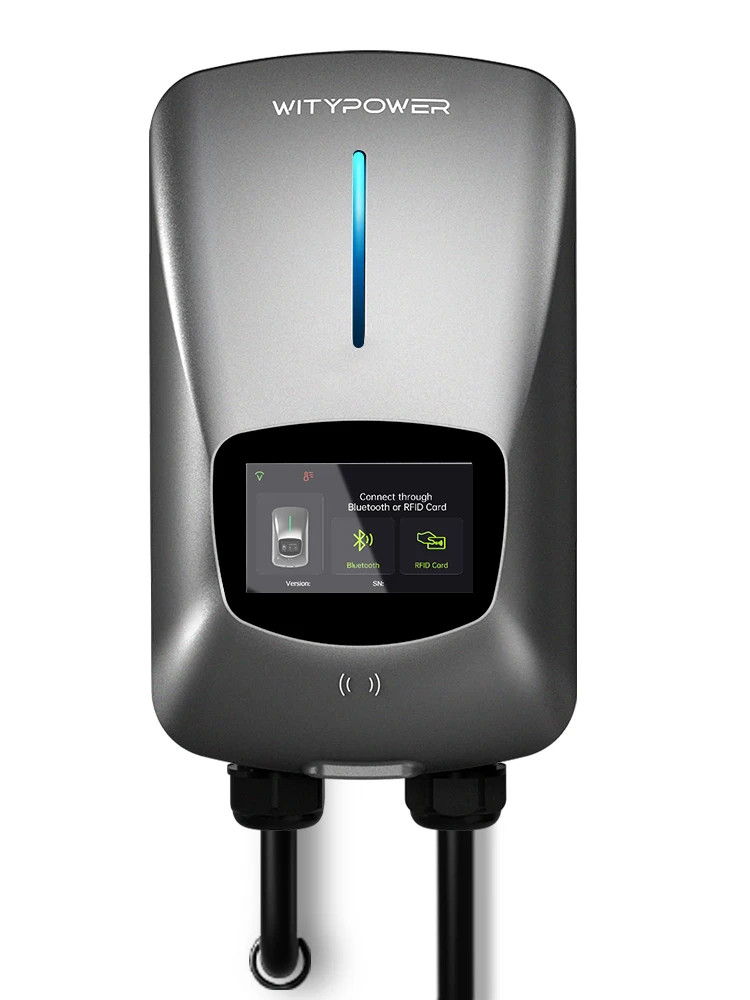 Witypower EV-Ladestation Typ 2 Wallbox 7kW 11kW 22kW Elektroauto-Ladegerät 1-phasig 3-phasig APP-Steuerung Fahrzeugladung für Typ-2-Fahrzeuge