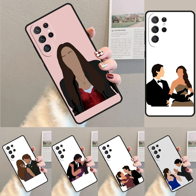 Cover For Samsung Galaxy S24 Ultra S21 S22 S8 S9 S10E Note 10 20 Plus FE S23 Damon Elena The Vampire Diaries Phone case Coque