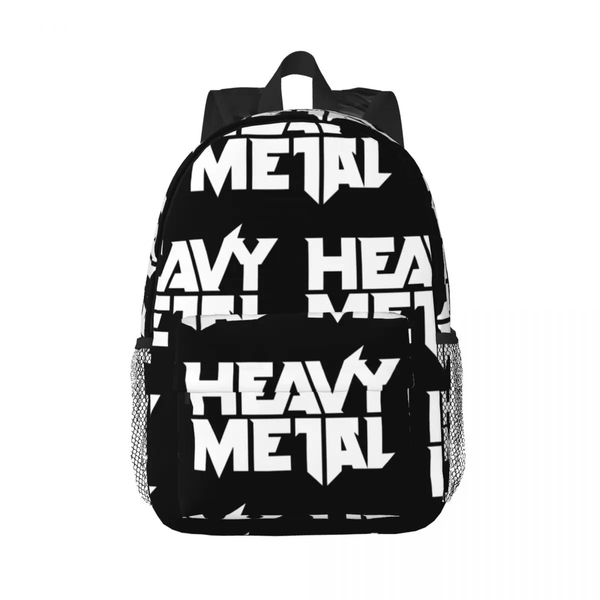 

Heavy Metal Logo Backpack Middle High College School Student Bookbag