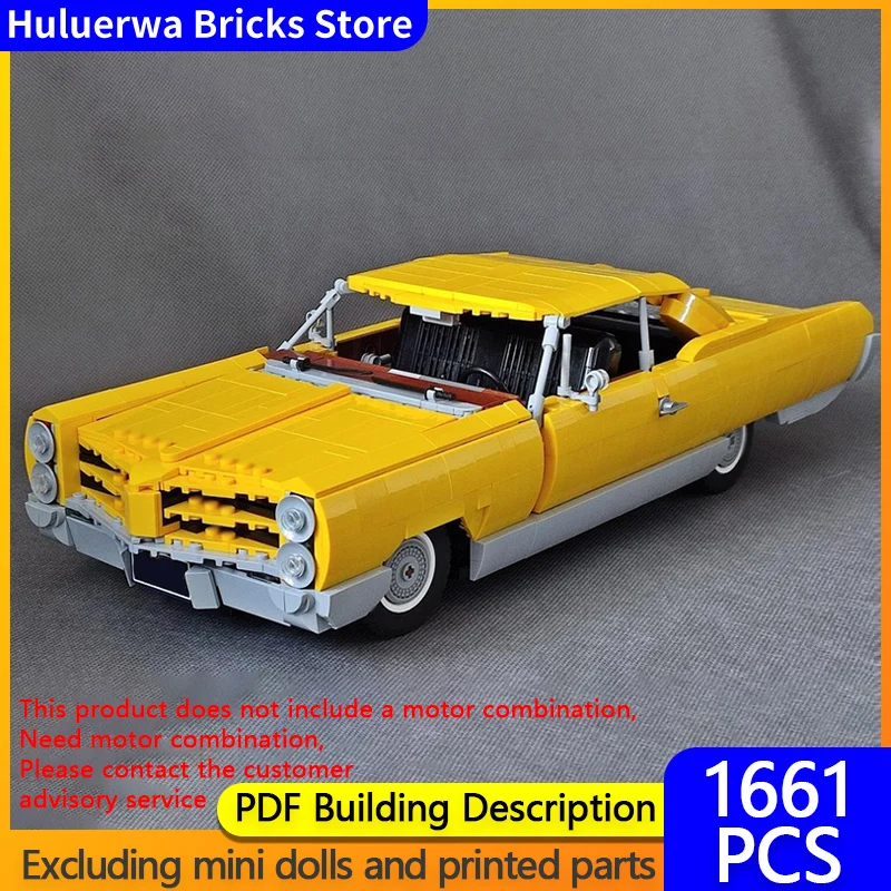 

City Car Model MOC Building Bricks Bonneville Full-Size Luxury Sedan Modular Technology Children Holiday Gifts Assemble Toy Suit