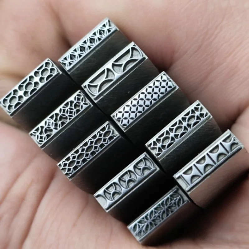 3x9mm Edge Pattern Jewelry Stamping Tool Bracelet Logo Making Tool Metal Stamp Steel Punch Craft Leather Silver Carving Design