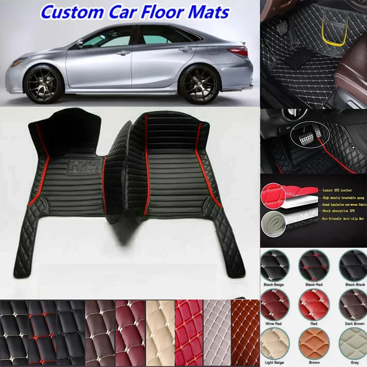 all weather leather Car Floor Mats For BMW Z4 E85 E86 E89 G29 Auto Carpets Foot floor liners Accessorie