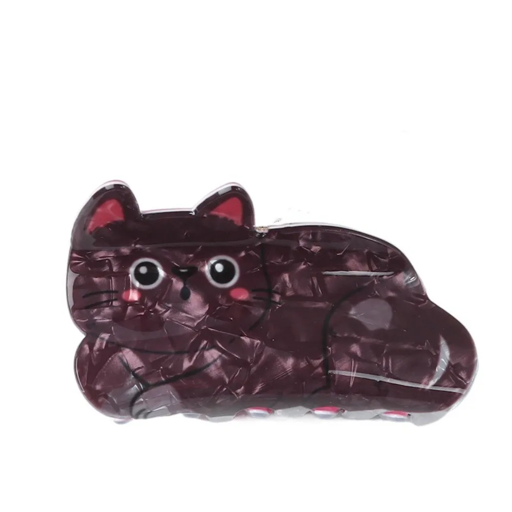 Fashion Dog Cat Hair Claw Korean Style Cartoon Animal Shark Clip Mide Size Ponytail Holder Acrylic Animal Hair Clip Daily