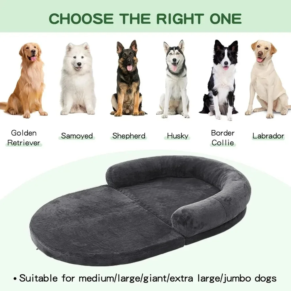 Large Shared Blanket Foldable Adjustable Fur Fluffy Non-Slip Modern Plush Pet-Friendly Home Bed For Human & Dog Adult Use