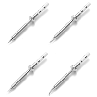 A96I-4Pcs Mini Pencil Soldering Iron Tips Replacement For Pinecil Micro-Soldering Iron,PTS200/TS100 Portable Solder Pen Tool
