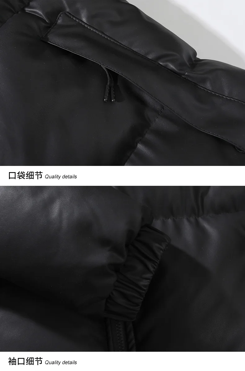 Fashion Solid Hooded Fleece Parkas Men Winter Thick Warm Parka Coat Men's Cotton Overcoat Warm Basic Style Casual Parkas