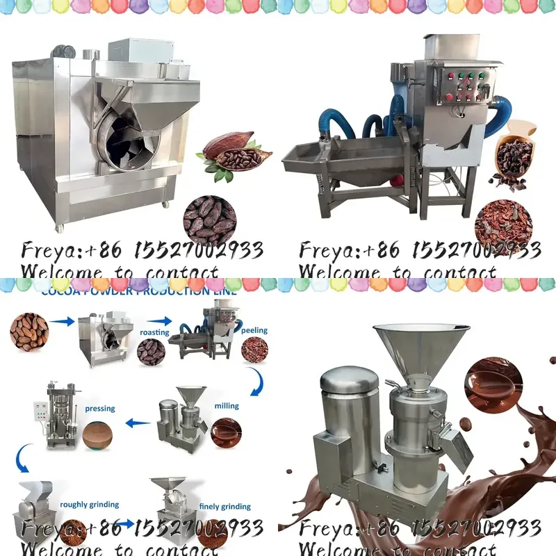 Fully Automatic Instant Coffee Powder Line Cocoa Cacao Nibs Organic Production Line Cocoa Butter Powder Making Machine