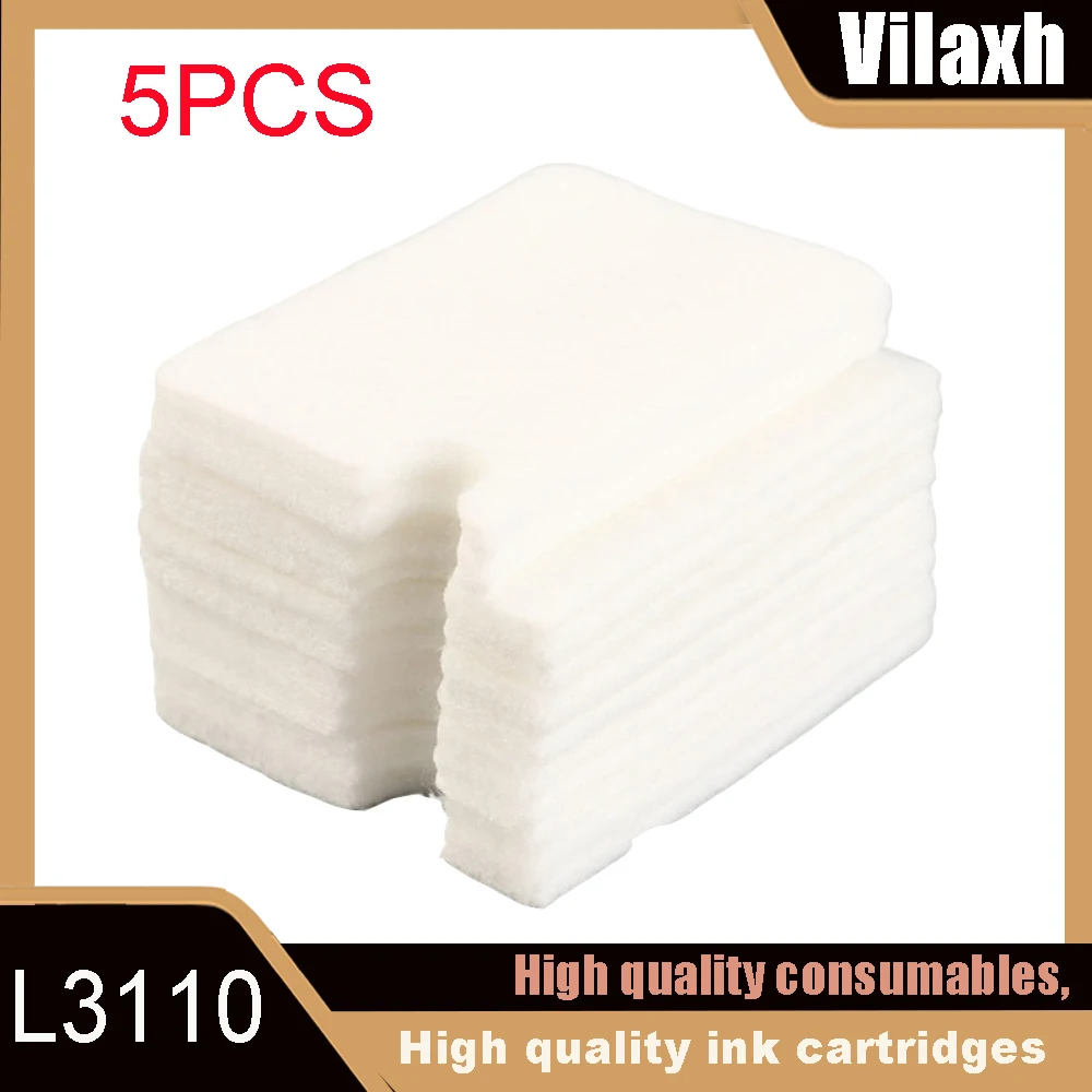 5Set Maintenance Box Waste Ink Tank Pad Sponge Absorber for Epson L1110 L3100 L3110 L3150 L3160 L3165 L3166 L5190 L3101 L3151