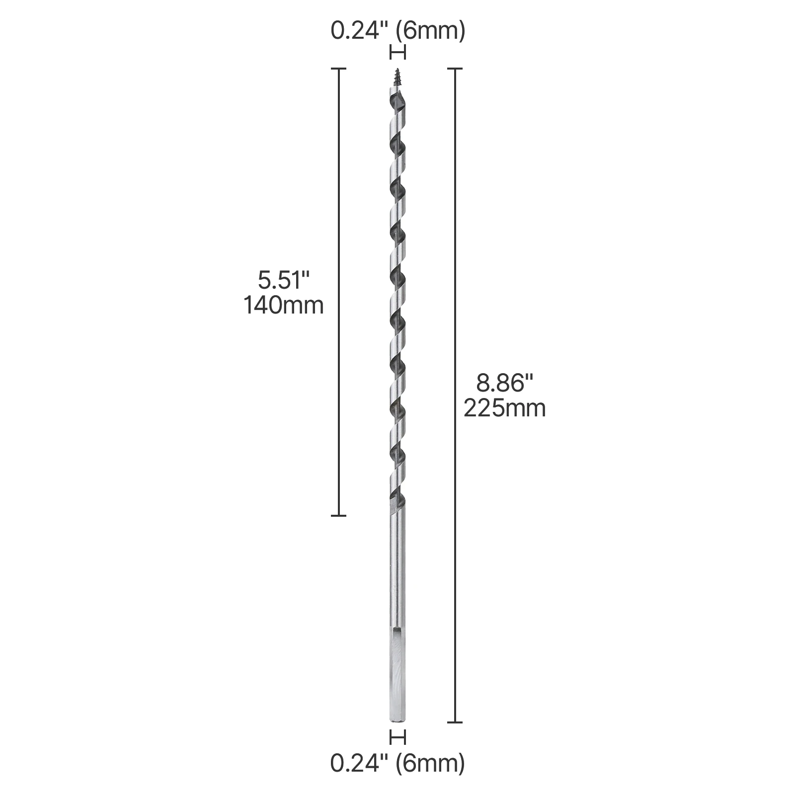 Versery 1 Stück 6-40mm Hochkohlenstoffstahl 230mm Holzbearbeitungs-Schiffbohrer Lochsäge Sechskantschaft für Weich- und Hartholz, Kunststoff, PVC – Detail 2