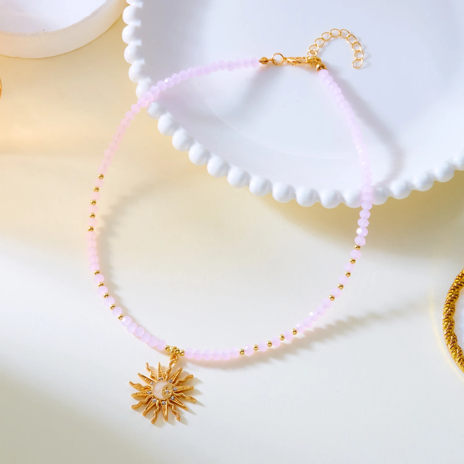 Mode Metall Sun Star Anhänger Halsketten für Frauen Böhmischen Bunte Perlen Kette Halsketten Handgemachte Exquisite Schmuck Geschenke – Detail 18