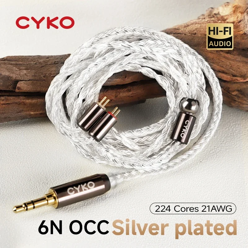 CYKO 16-ядерный IEM-кабель HIFI Высококачественный OCC посеребренный 3,5/4,4 мм mmcx/0,78 2-контактный балансный обновленный кабель для наушников