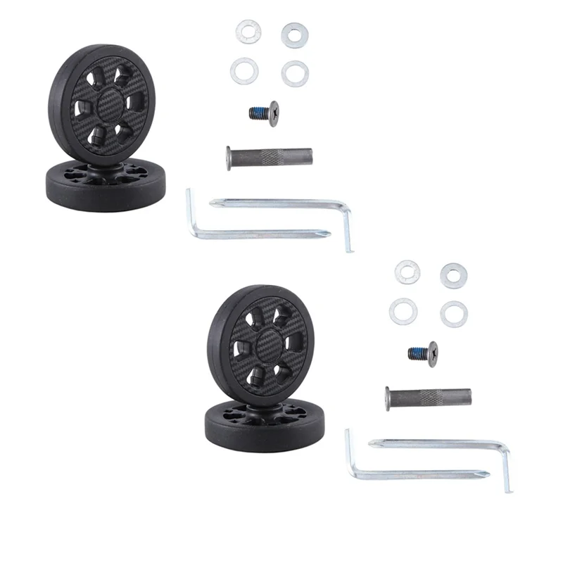 【SEE】 2 jeux de roues à bagages de remplacement 60x11mm, roulettes en PU résistantes à l'usure, roue à bagages, Double roue de 8Mm