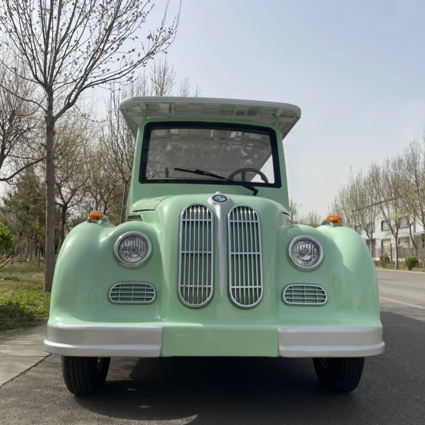 

High Quality Exclusive 5 8 11 Seater Electric Antique Tour Bus 7000W AC Motor Electric Vintage Classic Car Free Custom Color