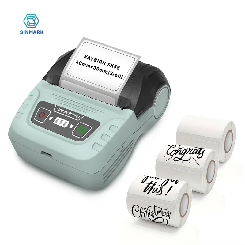 

Sinmark Portable Thermal Printer with Tapes Self-Adhesive Labels Printer Mini Bluetooth Sticker Maker Support Smartphones