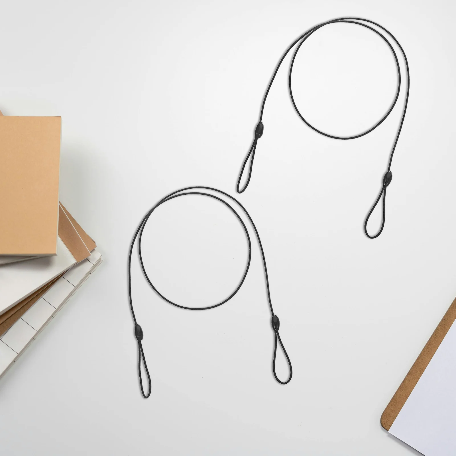 10 pçs cordão elástico titular do crachá id stylus caneta máscara tether retrátil primavera clipe anti perdido pescoço cinta cabo para touchscreen