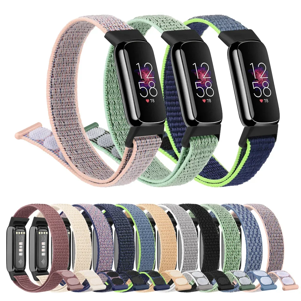 

Soft Nylon Weave Watch Band For Fitbit Luxe Strap Bracelet Adjustable Watchband WristBand For Fitbit Luxe Correa Accessories