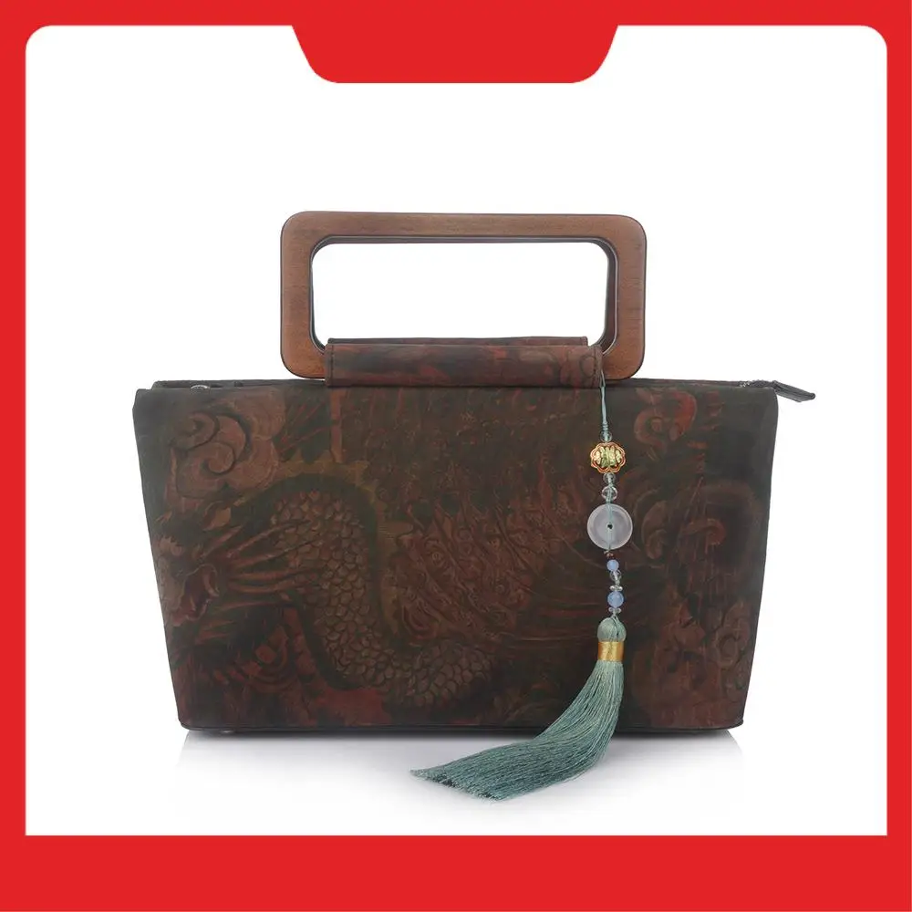 2Pcs 20Cm Rectangle Wooden Bags Handle DIY Sewing Brackets Purse Frames Handles For Making Handbag Accessories