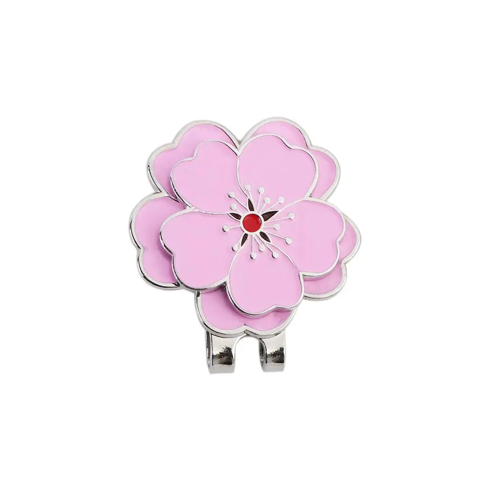 

Golf Training Aids Aiming Tool For Golfer Pink Flower Golf Hat Clip Ball Position Mark Hat Marker Golf Putting Alignment