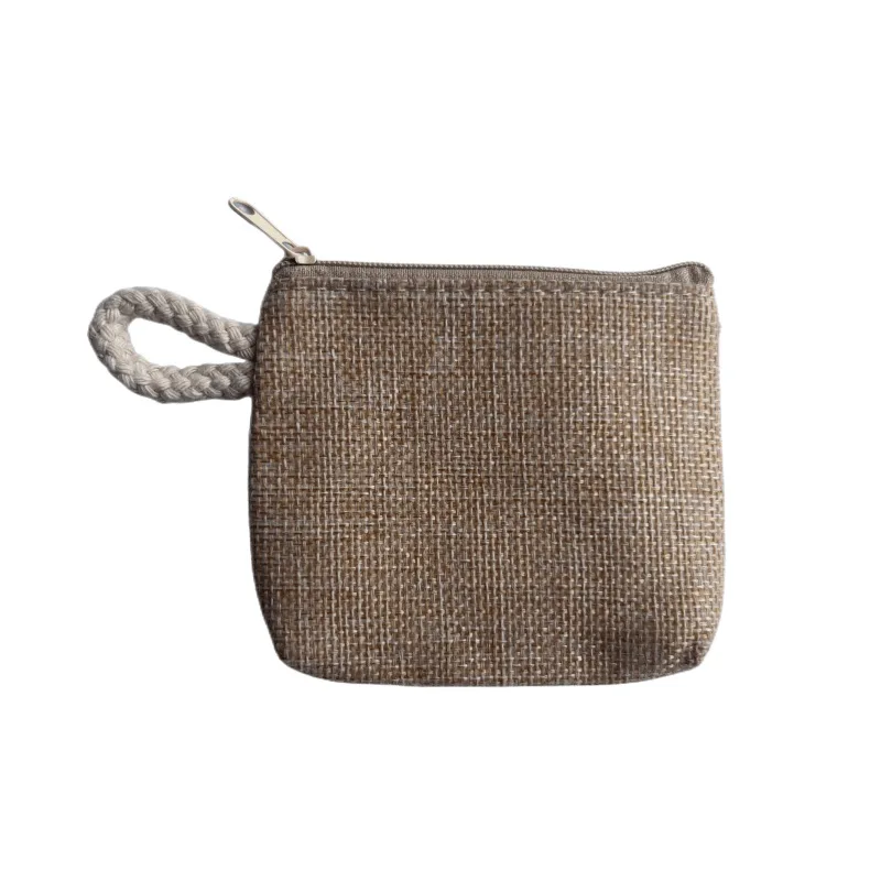 

10pcs Purses Cotton Linen Brief Ear Line Short Wallets For Women